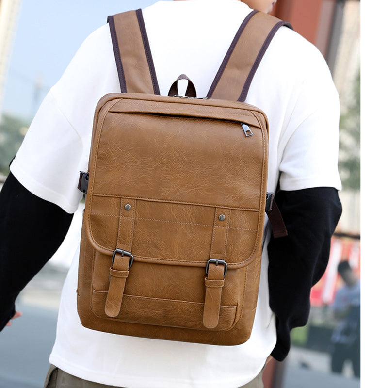 Faux leather backpack clearance mens