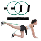 Home Workout Leg Glute Stretch Bands with Waist + Toe Strap