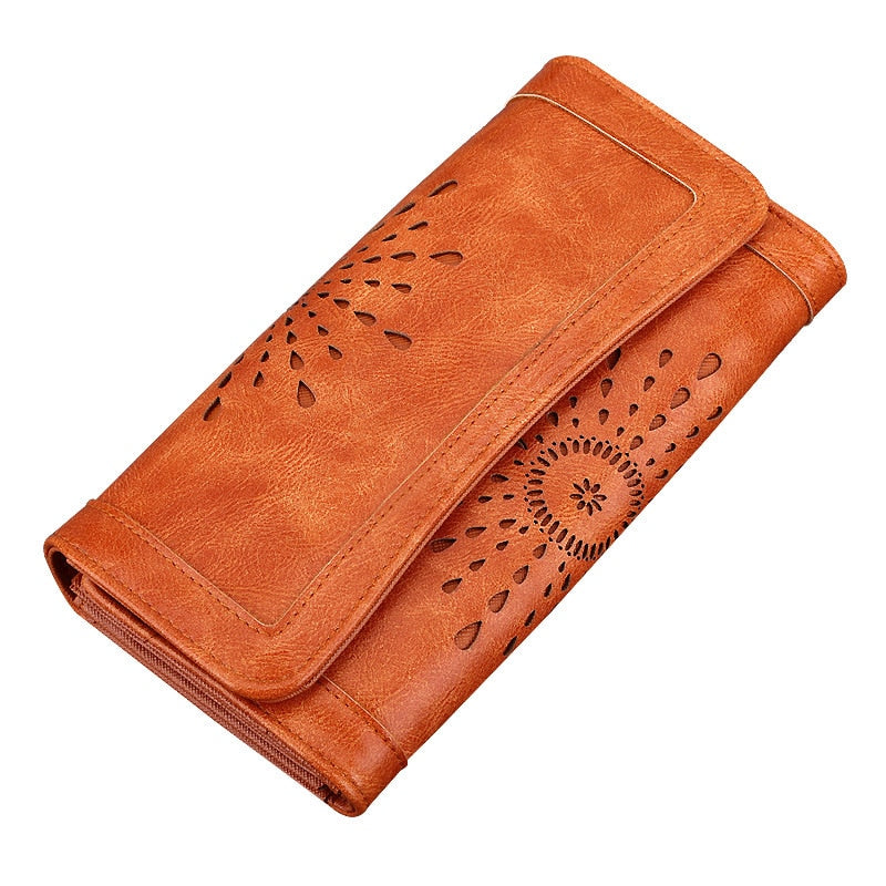 Long leather purse discount