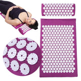 Flat Acupuncture Massage Mat + Pillow for Back Pain Stress Yoga Relief