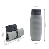 600ml Foldable Silicon Travel Water Bottle by Wolph