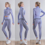 C-01 Long Sleeved Sports Bra Leggings Sweatsuit for Women by Wolph