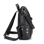 Rivet Faux Leather School Day Backpack for Girls
