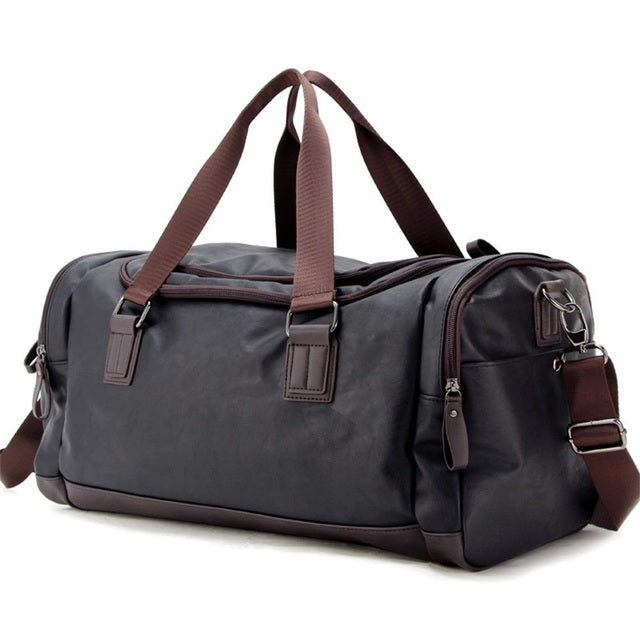 Faux leather gym bag store